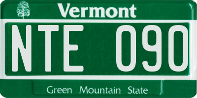 VT license plate NTE090