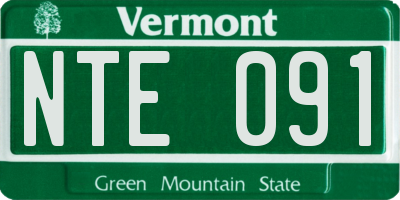 VT license plate NTE091