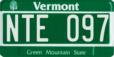 VT license plate NTE097
