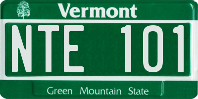 VT license plate NTE101
