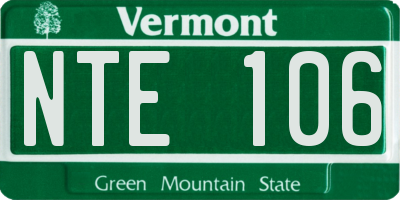 VT license plate NTE106