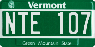 VT license plate NTE107