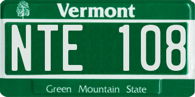 VT license plate NTE108