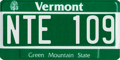 VT license plate NTE109
