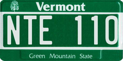 VT license plate NTE110