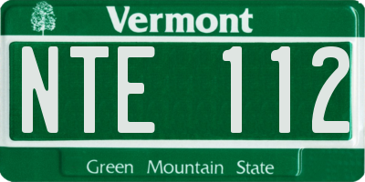 VT license plate NTE112