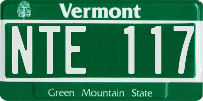 VT license plate NTE117