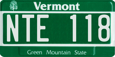 VT license plate NTE118