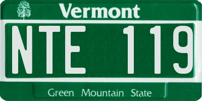 VT license plate NTE119