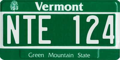 VT license plate NTE124