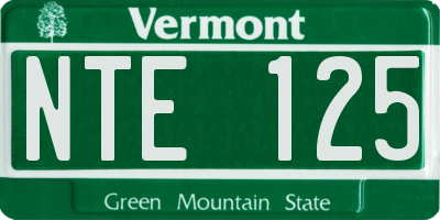 VT license plate NTE125