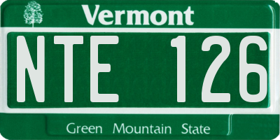 VT license plate NTE126