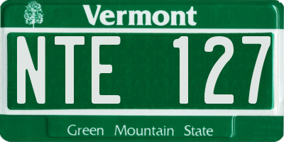 VT license plate NTE127