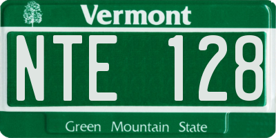 VT license plate NTE128