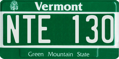 VT license plate NTE130