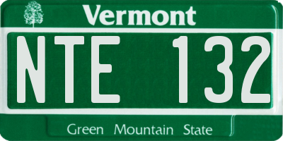 VT license plate NTE132