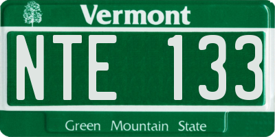 VT license plate NTE133