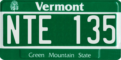VT license plate NTE135