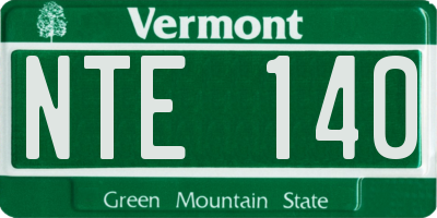 VT license plate NTE140