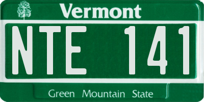 VT license plate NTE141