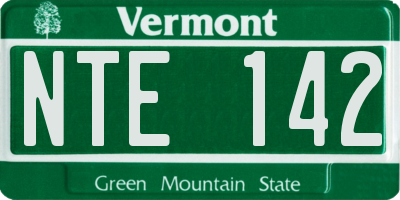 VT license plate NTE142