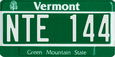VT license plate NTE144