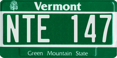 VT license plate NTE147