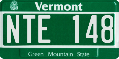 VT license plate NTE148