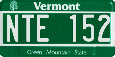 VT license plate NTE152