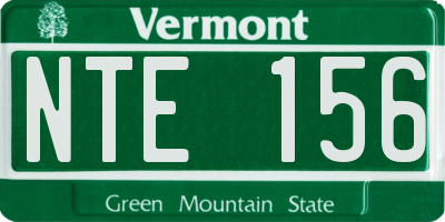 VT license plate NTE156