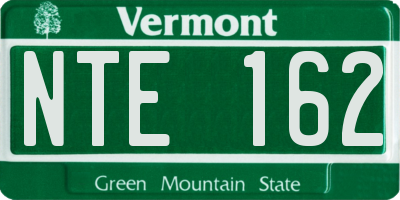 VT license plate NTE162