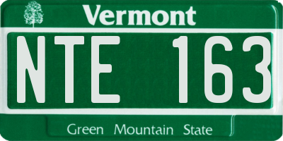 VT license plate NTE163