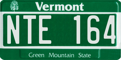 VT license plate NTE164