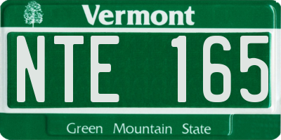 VT license plate NTE165