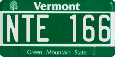 VT license plate NTE166