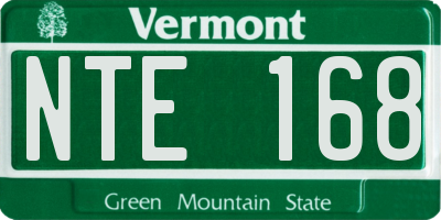 VT license plate NTE168