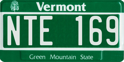 VT license plate NTE169