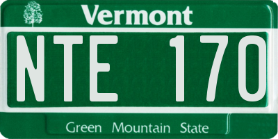 VT license plate NTE170