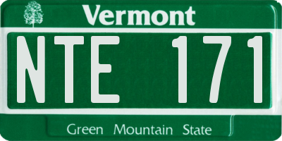 VT license plate NTE171