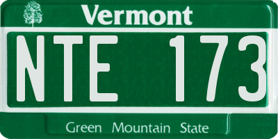 VT license plate NTE173