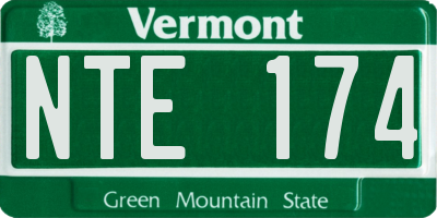 VT license plate NTE174