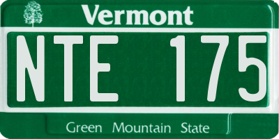VT license plate NTE175