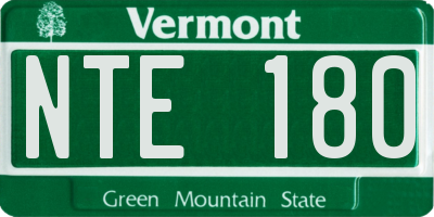 VT license plate NTE180