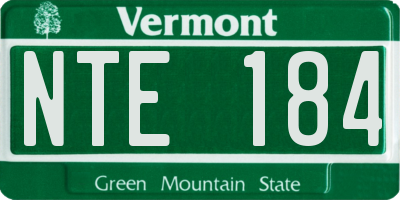 VT license plate NTE184