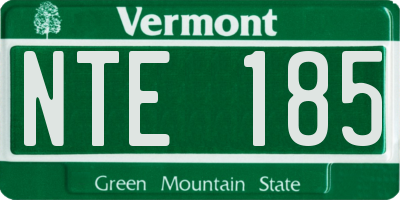 VT license plate NTE185