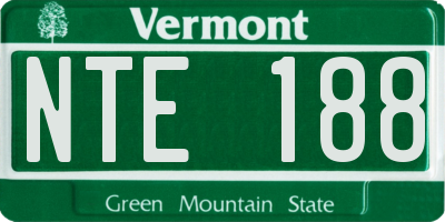 VT license plate NTE188