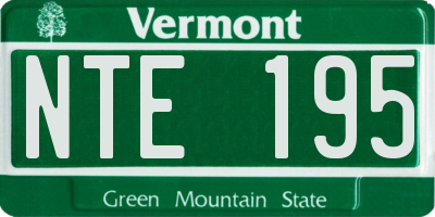 VT license plate NTE195