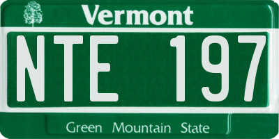 VT license plate NTE197