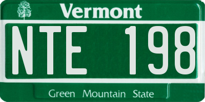 VT license plate NTE198