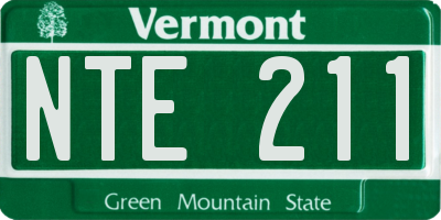 VT license plate NTE211